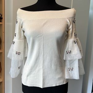 Off the shoulders embellished top - NWOT